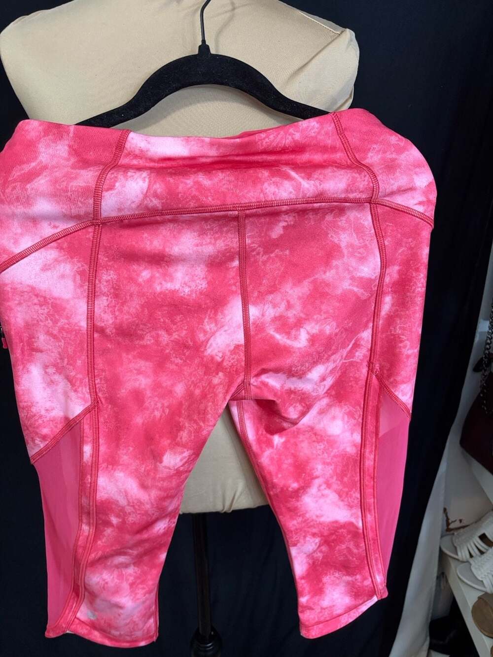 Lululemon Sun Runner Crop Tidal Trip Boom Juice Pink Tie Dye Athletic Leggings
